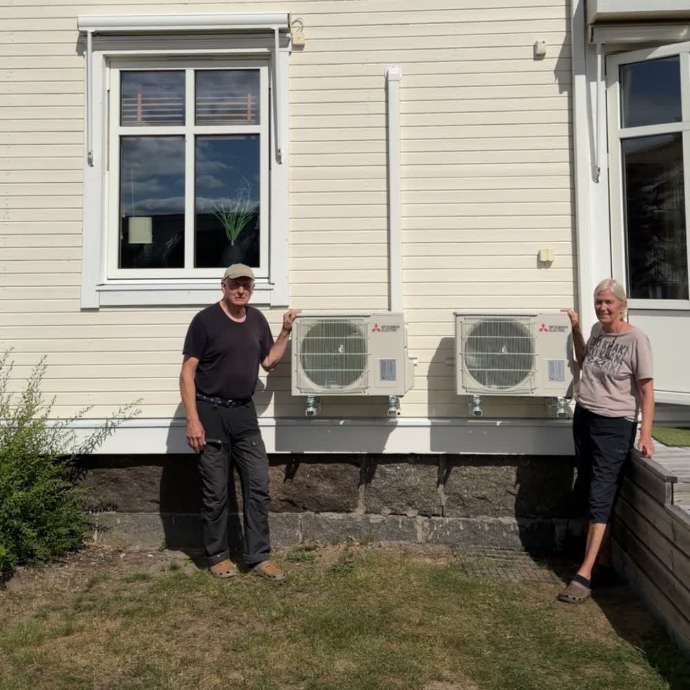 Exempel på kundinstallation med Mitsubishi Electric utförd av MH Värmepumpar i Luleå